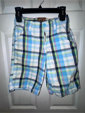 Red Camel Boys Plaid Shorts - Blue Multi-0064